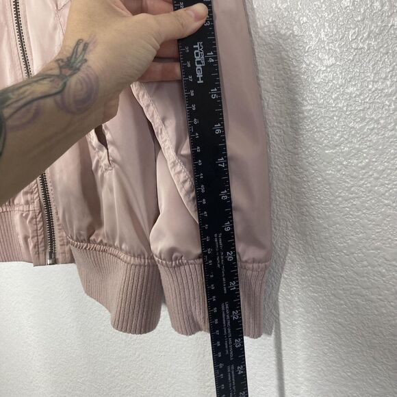 Members Only Jacket Mens Small Pink Iconic Racer Bomber Zip Pocket Polyester - Picture 9 of 16